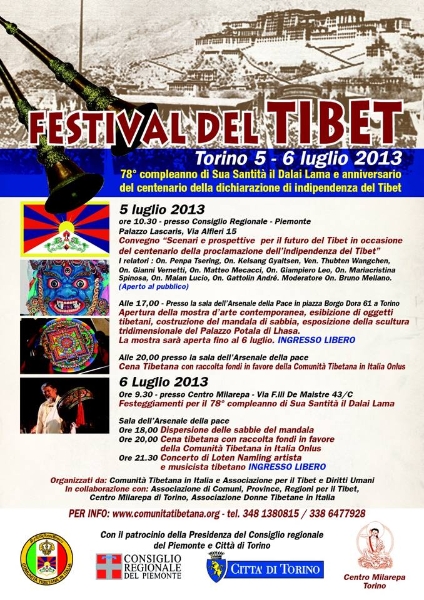 Festival del Tibet - Torino 5-6 Luglio 2013
