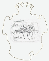 Pannello con foto della mappa storica di Peveragno