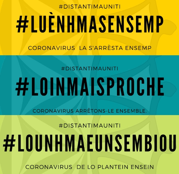 La campagna #iorestoacasa e parlo francoprovensal, occitan e français