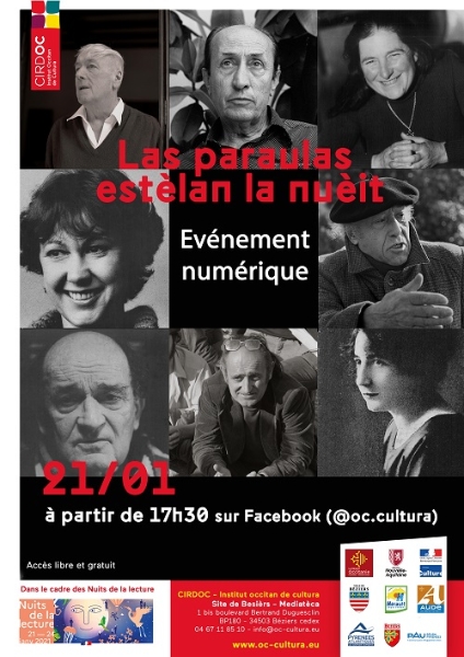 Lo CIRDOC - Institut occitan de cultura Vi invita a: « Las paraulas estèlan la nuèit» Evento digitale nel quadro della Notte della lettura 2021 (operazione nazionale)