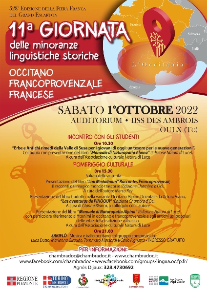 Fiera Franca di Oulx: XI Giornata delle Minoranze Linguistiche Storiche Occitano, Francoprovenzale, Francese