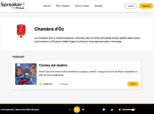 Arriva il canale di podcast firmato Chambra d’òc: verso una nuova fruizione partendo dai “Còntes dal dedins”