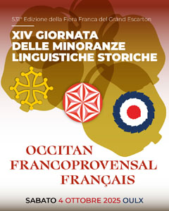 XIV° GIORNATA DELLE MINORANZE LINGUISTICHE STORICHE: OCCITANO, FRANCOPROVENZALE, FRANCESE